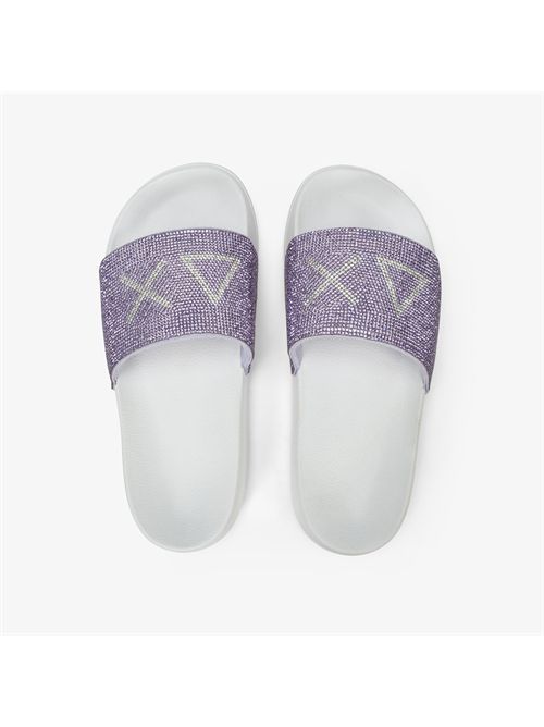 Ciabatte con strass bianco/lilla SUN 68 | BX36211/0124